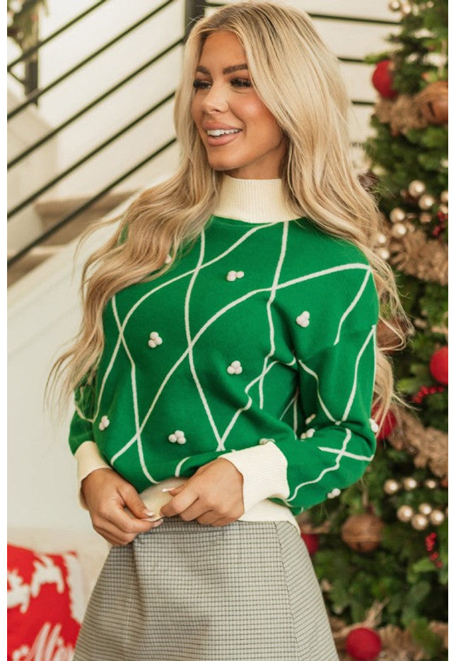 Christmas Geometric Diamond Pom