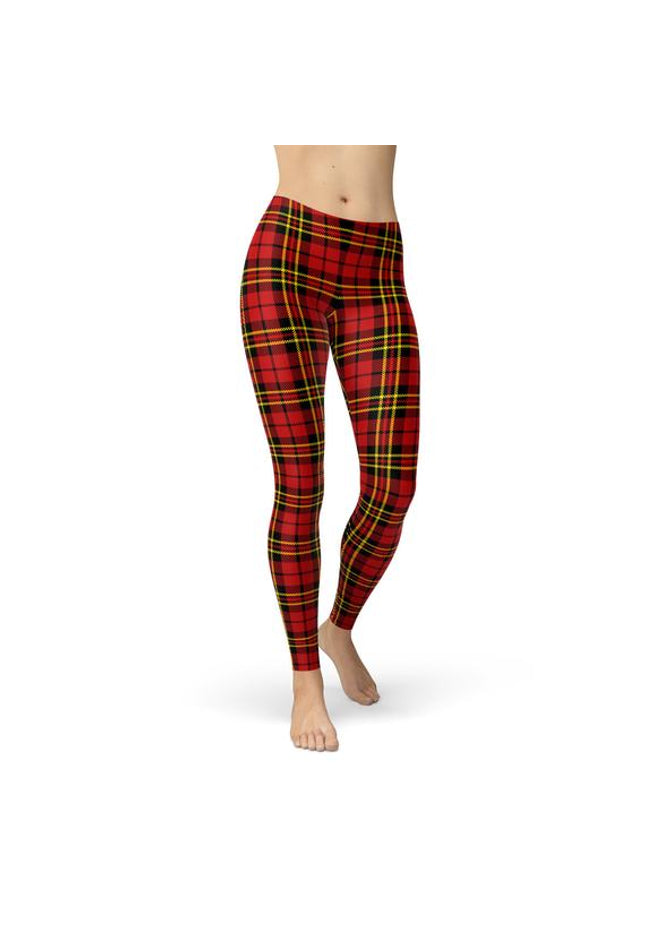 Red Plaid Leggings